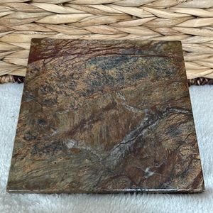 Solid Marble Trinket Dish  5” Square Candle Holder Soap Dish